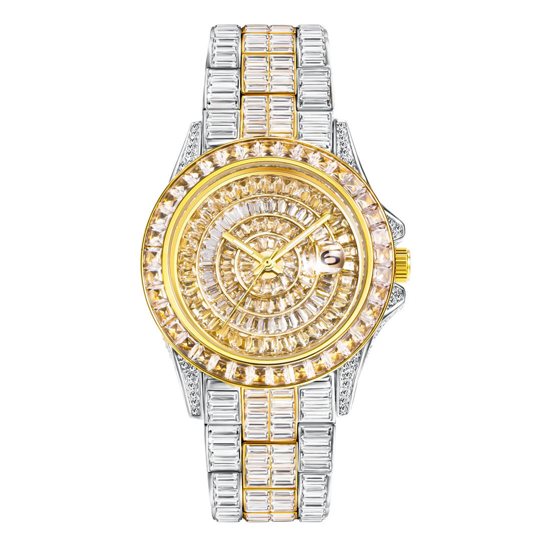 Fashion Trend Square Diamond Full Diamond Watch High-grade Zircon