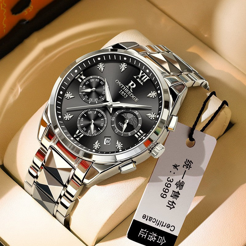 Waterproof Tungsten Steel Quartz Business Watch