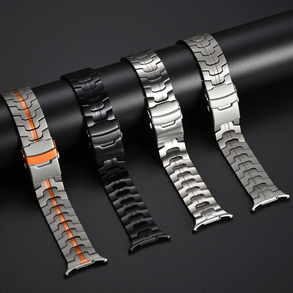 Simple Casual Pure Titanium Metal Solid Strap